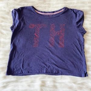 Tommy Hilfiger Blue Red Paisley Print Tank Top Short Sleeve Sz L